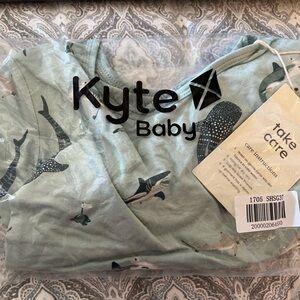 Kyte BABY NWT short sleeve pajamas in sage shark, size 3T